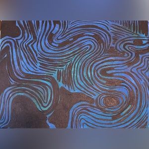 Abstract Swirl Painting🩵💙💚